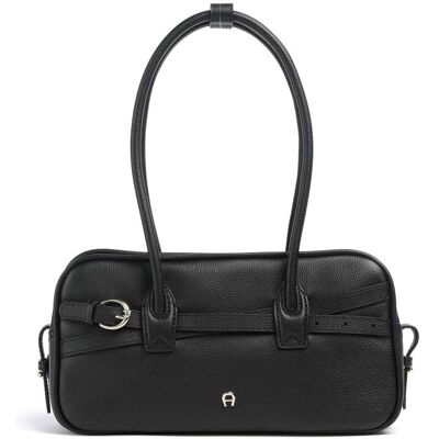 Aigner Whip S Schultertasche aus Leder, schwarz Aigner Whip S Schultertasche aus Leder, schwarz