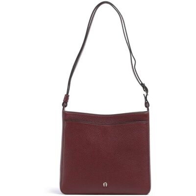 Aigner Pura M Schultertasche aus Leder, rot Aigner Pura M Schultertasche aus Leder, rot