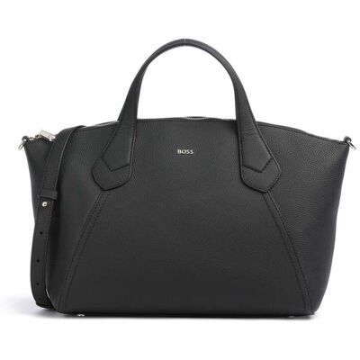 Boss Lenah M Handtasche aus Leder, schwarz Boss Lenah M Handtasche aus Leder, schwarz