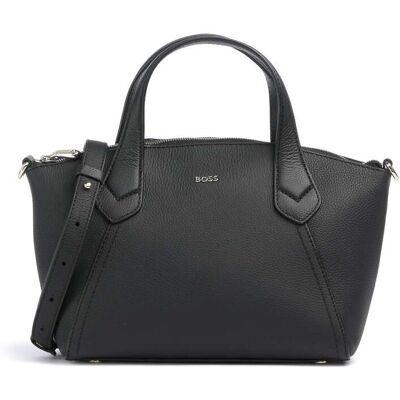 Boss Lenah S Handtasche aus Leder, schwarz Boss Lenah S Handtasche aus Leder, schwarz