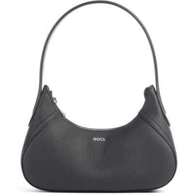 Boss Lenah Schultertasche aus Leder, schwarz Boss Lenah Schultertasche aus Leder, schwarz