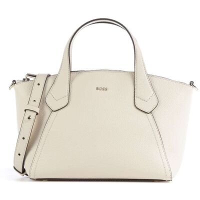 Boss Lenah S Handtasche aus Leder, weiß Boss Lenah S Handtasche aus Leder, weiß