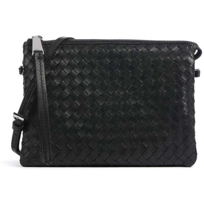 Abro Piuma Umhängetasche aus Leder, schwarz Abro Piuma Umhängetasche aus Leder, schwarz