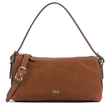 Abro Suede Carina Schultertasche aus Leder, braun Abro Suede Carina Schultertasche aus Leder, braun