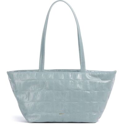 Abro Maxi Cocco Alba Schultertasche aus Leder, blau Abro Maxi Cocco Alba Schultertasche aus Leder, blau