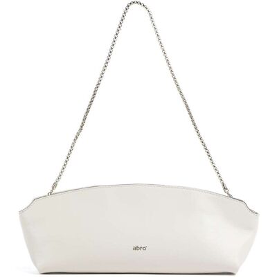 Abro Nappa Pisa Ballroom Schultertasche aus Leder, weiß Abro Nappa Pisa Ballroom Schultertasche aus Leder, weiß