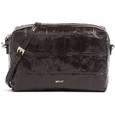 Abro Maxxi Cocco Kaia Umhängetasche aus Leder, braun Abro Maxxi Cocco Kaia Umhängetasche aus Leder, braun