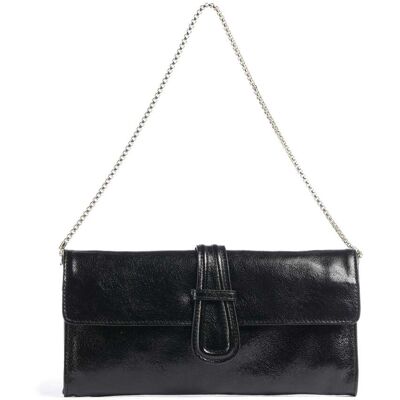 Abro Mimosa Luna Schultertasche aus Leder, schwarz Abro Mimosa Luna Schultertasche aus Leder, schwarz