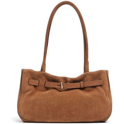 Abro Suede Jill Schultertasche aus Leder, braun Abro Suede Jill Schultertasche aus Leder, braun