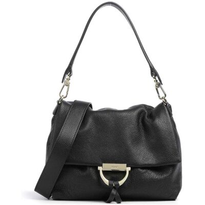 Abro Dalia Temi Medium Schultertasche aus Leder, schwarz Abro Dalia Temi Medium Schultertasche aus Leder, schwarz