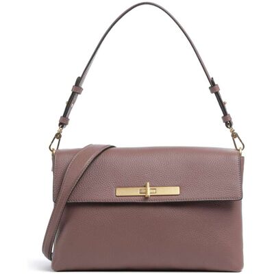 Abro Agave Twist Schultertasche aus Leder, braun Abro Agave Twist Schultertasche aus Leder, braun