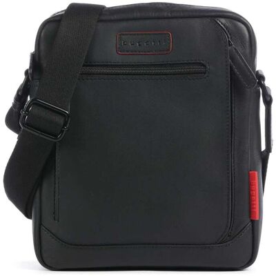 Bugatti Clark Umhängetasche aus Leder, schwarz Bugatti Clark Umhängetasche aus Leder, schwarz