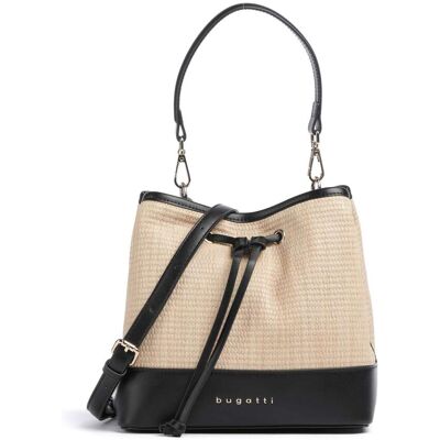 Bugatti Isa Bucket Handtasche, beige,schwarz Bugatti Isa Bucket Handtasche, beige,schwarz