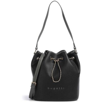Bugatti Louisa Bucket Handtasche aus Leder, schwarz Bugatti Louisa Bucket Handtasche aus Leder, schwarz