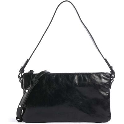 Les Visionnaires Alice Crinkle Schultertasche aus Leder, schwarz Les Visionnaires Alice Crinkle Schultertasche aus Leder, schwarz