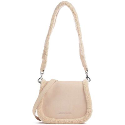 Les Visionnaires Elli Teddy Schultertasche aus Leder, beige Les Visionnaires Elli Teddy Schultertasche aus Leder, beige