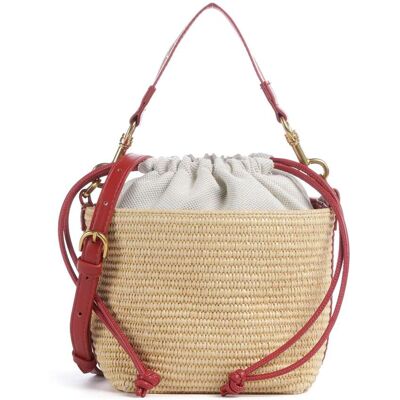 Ted Baker Raffyna Bucket Handtasche, beige,rot Ted Baker Raffyna Bucket Handtasche, beige,rot