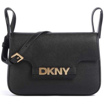 DKNY Avril Umhängetasche aus Leder, schwarz DKNY Avril Umhängetasche aus Leder, schwarz