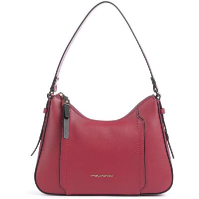 Piquadro Circle Schultertasche aus Leder, rot Piquadro Circle Schultertasche aus Leder, rot
