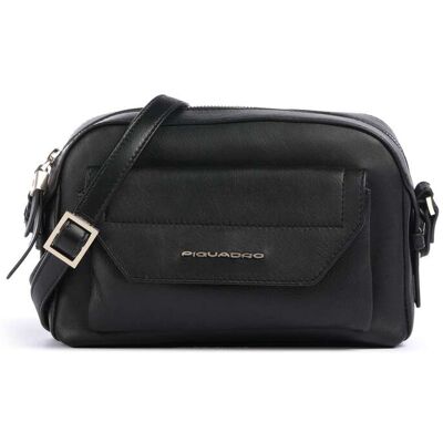 Piquadro Circle Umhängetasche aus Leder, schwarz Piquadro Circle Umhängetasche aus Leder, schwarz