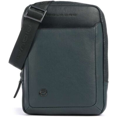 Piquadro Black Square Umhängetasche aus Leder, grün Piquadro Black Square Umhängetasche aus Leder, grün