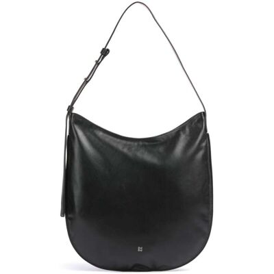 DuDu Bags Sylvie Beuteltasche aus Leder, schwarz DuDu Bags Sylvie Beuteltasche aus Leder, schwarz