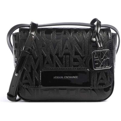 Armani Exchange Liz Patent Umhängetasche, schwarz Armani Exchange Liz Patent Umhängetasche, schwarz