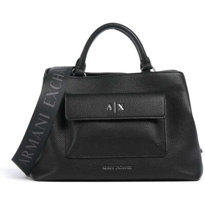 Armani Exchange Nicole M Handtasche aus Leder, schwarz Armani Exchange Nicole M Handtasche aus Leder, schwarz