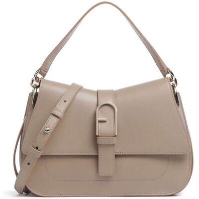 Furla Flow M Handtasche aus Leder, braun Furla Flow M Handtasche aus Leder, braun