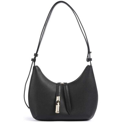 Furla Goccia S Schultertasche aus Leder, schwarz Furla Goccia S Schultertasche aus Leder, schwarz
