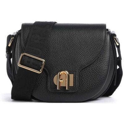 Furla Lotus Mini Umhängetasche aus Leder, schwarz Furla Lotus Mini Umhängetasche aus Leder, schwarz