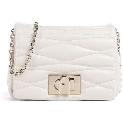 Furla 1927 Mini Soft Umhängetasche aus Leder, beige Furla 1927 Mini Soft Umhängetasche aus Leder, beige