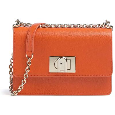 Furla 1927 Mini Schultertasche aus Leder, orange Furla 1927 Mini Schultertasche aus Leder, orange