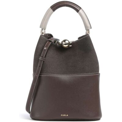 Furla Sfera S Bucket Handtasche aus Leder, braun Furla Sfera S Bucket Handtasche aus Leder, braun