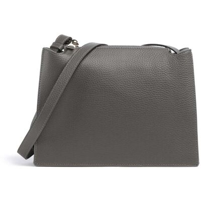 Furla Nuvola S Umhängetasche aus Leder, grau Furla Nuvola S Umhängetasche aus Leder, grau