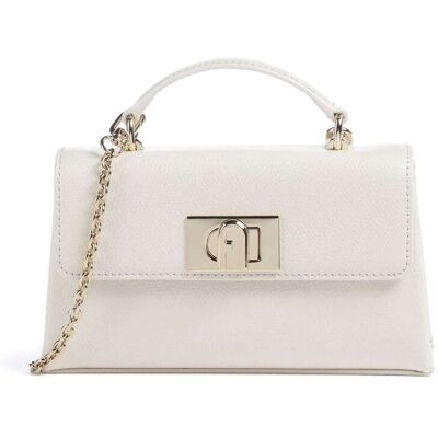 Furla 1927 Mini Umhängetasche aus Leder, weiß Furla 1927 Mini Umhängetasche aus Leder, weiß