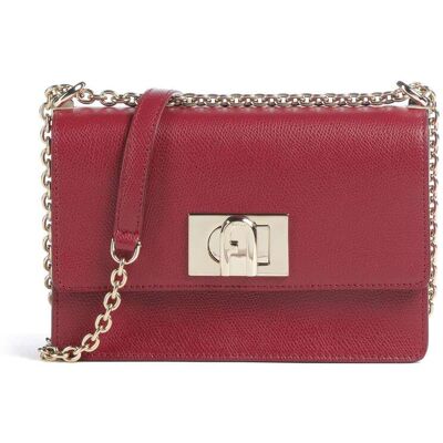 Furla 1927 Mini Schultertasche aus Leder, rot Furla 1927 Mini Schultertasche aus Leder, rot