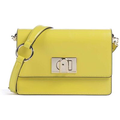 Furla 1927 Mini Umhängetasche aus Leder, gelb Furla 1927 Mini Umhängetasche aus Leder, gelb