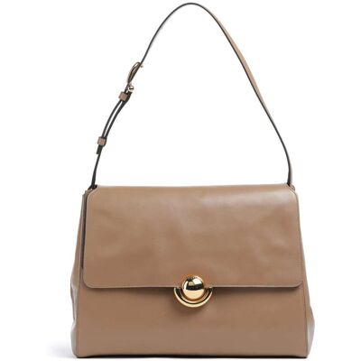 Furla Domus M Schultertasche aus Leder, braun Furla Domus M Schultertasche aus Leder, braun
