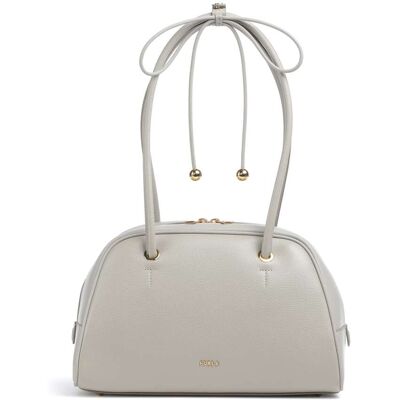Furla Poppy M Schultertasche aus Leder, grau Furla Poppy M Schultertasche aus Leder, grau