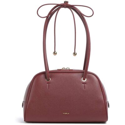 Furla Poppy M Schultertasche aus Leder, rot Furla Poppy M Schultertasche aus Leder, rot