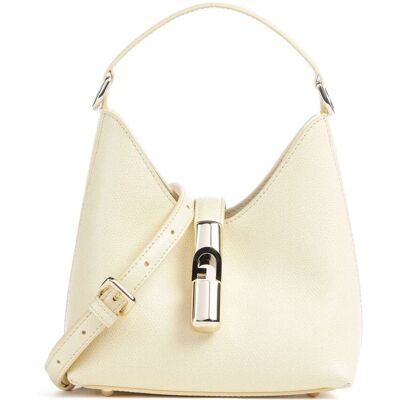 Furla Iride Mini Umhängetasche aus Leder, gelb Furla Iride Mini Umhängetasche aus Leder, gelb