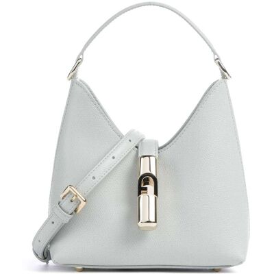 Furla Iride Mini Umhängetasche aus Leder, grau Furla Iride Mini Umhängetasche aus Leder, grau