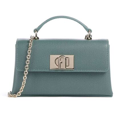 Furla 1927 Mini Umhängetasche aus Leder, grün Furla 1927 Mini Umhängetasche aus Leder, grün