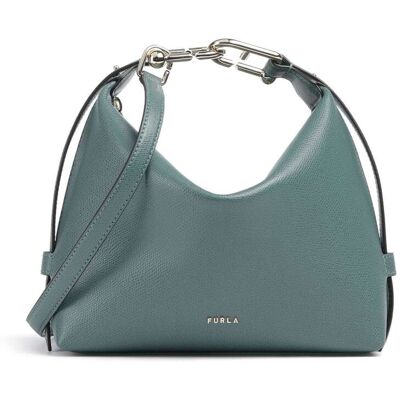 Furla Tonie Mini Schultertasche aus Leder, grün Furla Tonie Mini Schultertasche aus Leder, grün