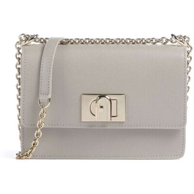 Furla 1927 Mini Schultertasche aus Leder, grau Furla 1927 Mini Schultertasche aus Leder, grau