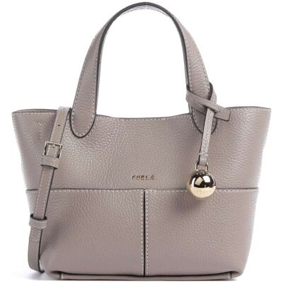 Furla Primrose Mini Handtasche aus Leder, grau Furla Primrose Mini Handtasche aus Leder, grau