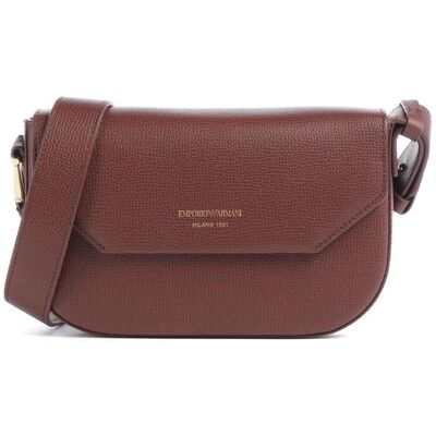 Giorgio Armani Emporio Armani 24/7 Mini Umhängetasche aus Leder, braun Giorgio Armani Emporio Armani 24/7 Mini Umhängetasche aus Leder, braun