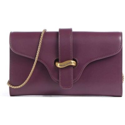 Giorgio Armani Emporio Armani Costanza Umhängetasche aus Leder, lila Giorgio Armani Emporio Armani Costanza Umhängetasche aus Leder, lila