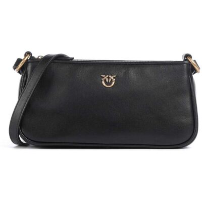 Pinko Half Moon Mini Umhängetasche aus Leder, schwarz Pinko Half Moon Mini Umhängetasche aus Leder, schwarz